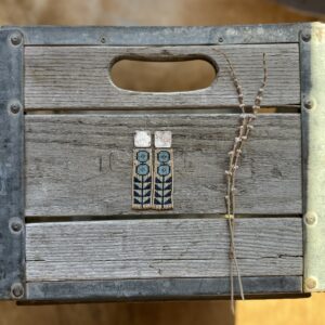 Silver Folk Flower in Sky Blue