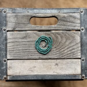Kingman Turquoise + Sapphire Hand Knotted Necklace 19"