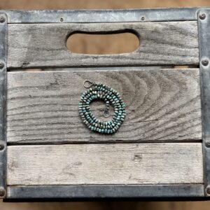 Hubei Turquoise + Sapphire Hand Knotted Necklace 20"