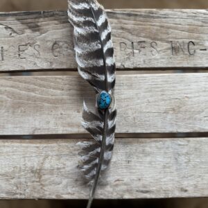 Cloud Mountain Turquoise + Silver Wildflower Ring - 8.5