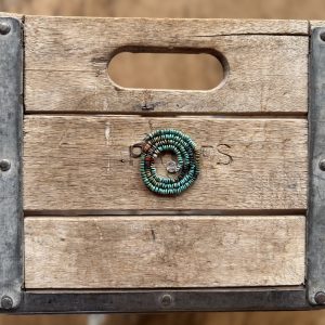 3mm Kingman Turquoise + Sapphire + Spiny Oyster + Lapis Hand Knotted Necklace 18"