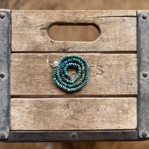5mm Kingman Turquoise  Hand Knotted Necklace 20"