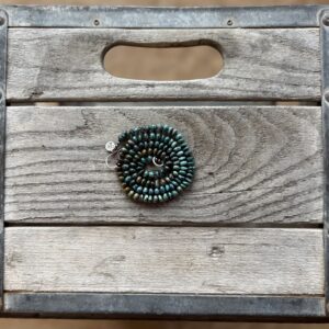 6mm Turquoise Hand Knotted Necklace 23"