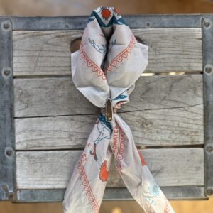 Montana Agate Floral Husk Silver Ring - size 8