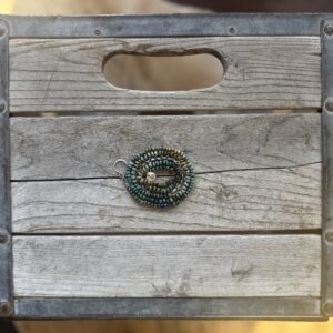 3mm Kingman Turquoise + Sapphire + Lapis Sterling Silver Disk Hand Knotted Necklace 30"