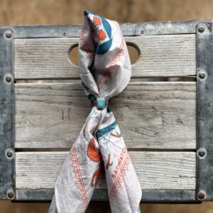 Royston Turquoise Floral Husk Silver Ring - size 7