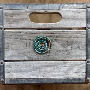 4mm Ombre Turquoise + Sapphire + Fire Opal + Lapis Hand Knotted Necklace - 24"