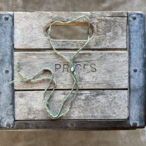 New Lander Turquoise Bolo on a Sage Green Silk Cord